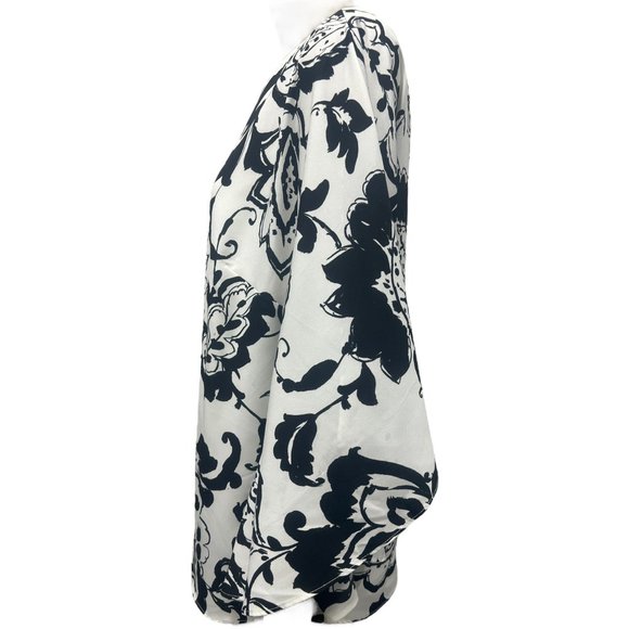 Ralph Lauren Size 2 4 Paisley Print One Shoulder Blouse Top Ivory Black … - Picture 4 of 9